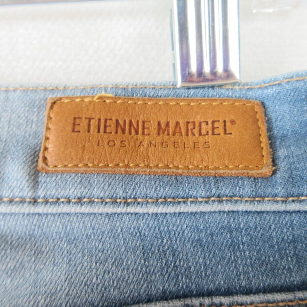 Etienne Marcel Light Blue Wash Flame Stitch Skinny Jeans Size 29 - Picture 4 of 13